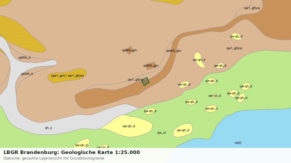 Statische Kartenansicht: LBGR Brandenburg: Geologische Karte 1:25.000