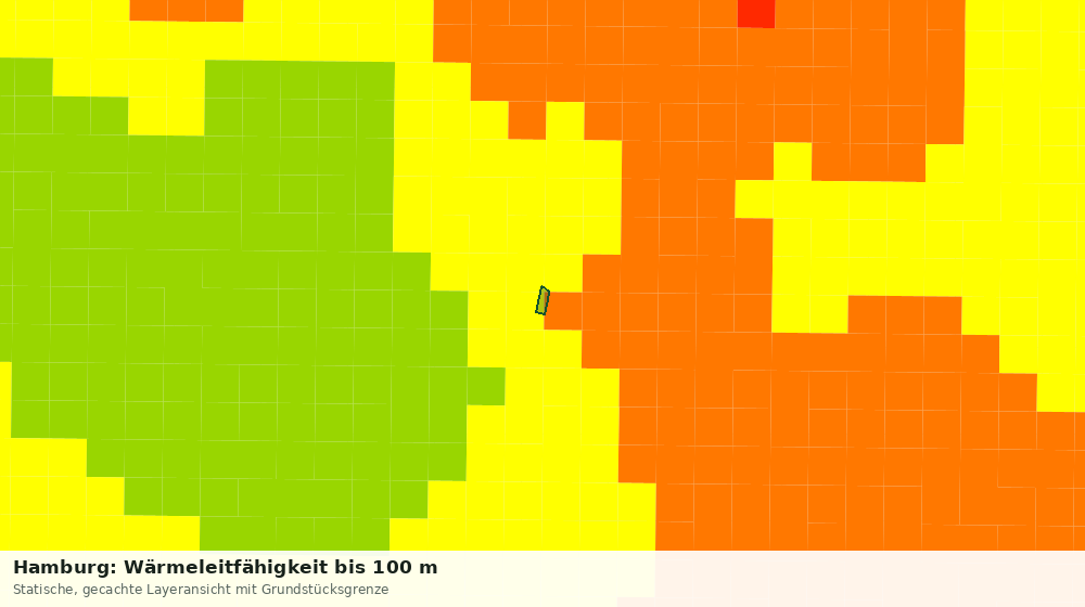 Statische Kartenansicht: Hamburg: Wärmeleitfähigkeit bis 100 m