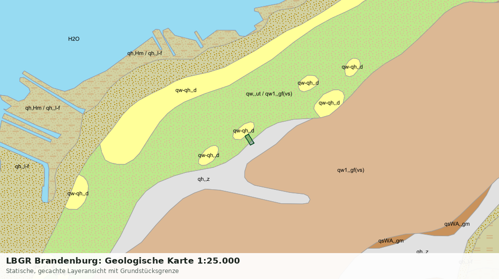 Statische Kartenansicht: LBGR Brandenburg: Geologische Karte 1:25.000