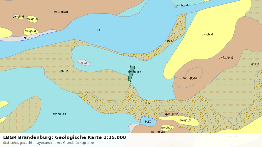 Statische Kartenansicht: LBGR Brandenburg: Geologische Karte 1:25.000