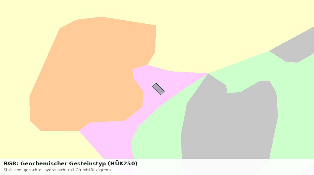 Statische Kartenansicht: BGR: Geochemischer Gesteinstyp (HÜK250)