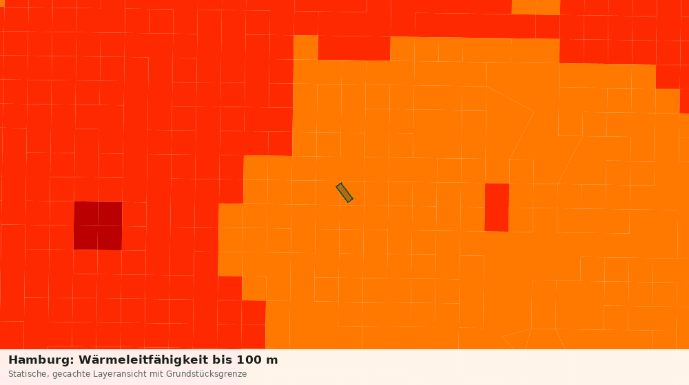 Statische Kartenansicht: Hamburg: Wärmeleitfähigkeit bis 100 m