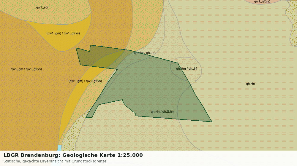 Statische Kartenansicht: LBGR Brandenburg: Geologische Karte 1:25.000