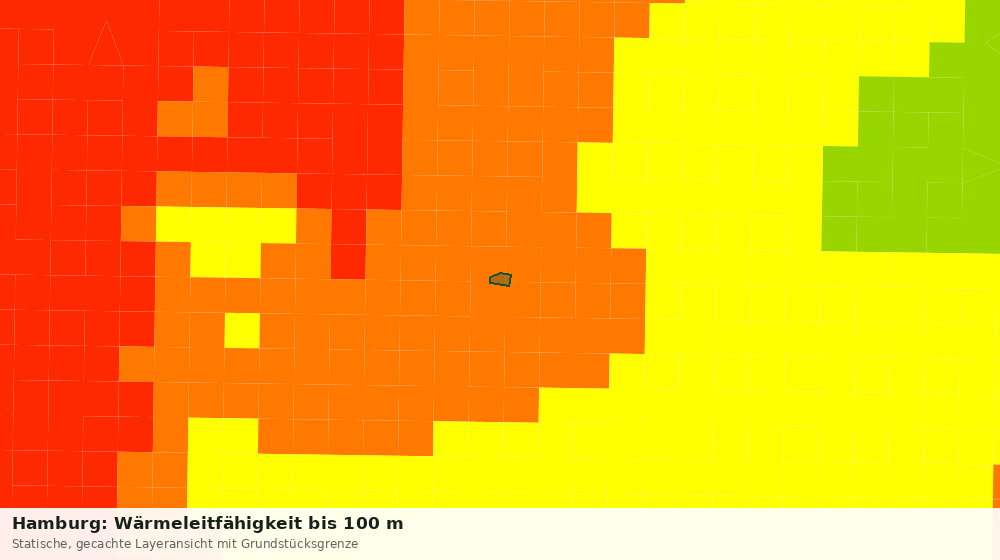 Statische Kartenansicht: Hamburg: Wärmeleitfähigkeit bis 100 m