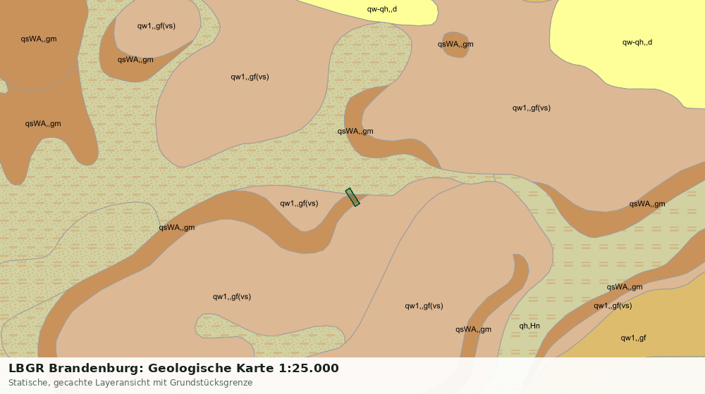 Statische Kartenansicht: LBGR Brandenburg: Geologische Karte 1:25.000