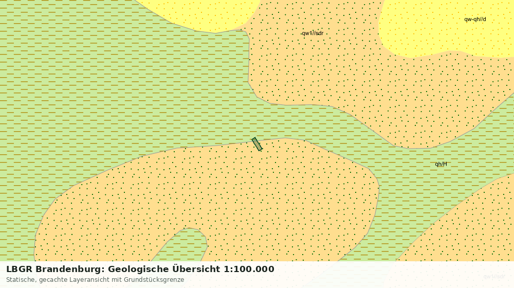 Statische Kartenansicht: LBGR Brandenburg: Geologische Übersicht 1:100.000
