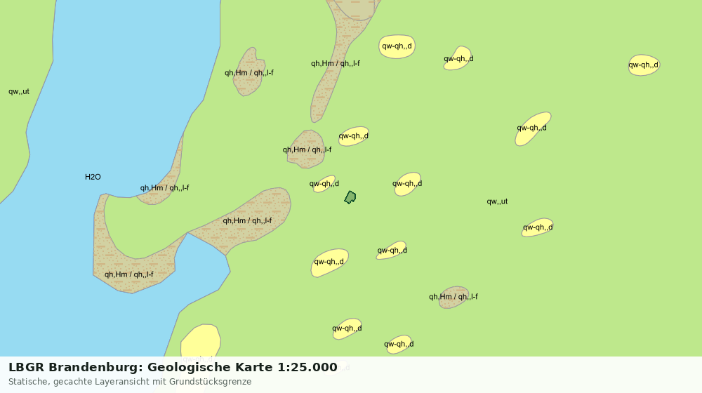 Statische Kartenansicht: LBGR Brandenburg: Geologische Karte 1:25.000