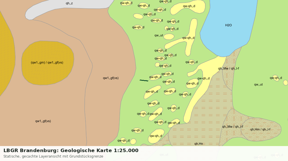 Statische Kartenansicht: LBGR Brandenburg: Geologische Karte 1:25.000