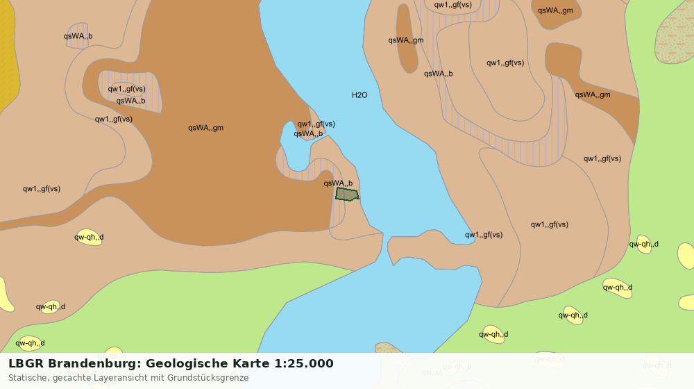Statische Kartenansicht: LBGR Brandenburg: Geologische Karte 1:25.000