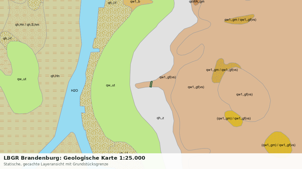 Statische Kartenansicht: LBGR Brandenburg: Geologische Karte 1:25.000