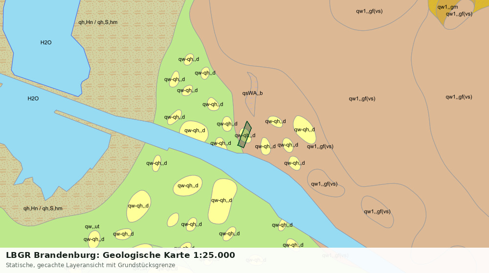 Statische Kartenansicht: LBGR Brandenburg: Geologische Karte 1:25.000