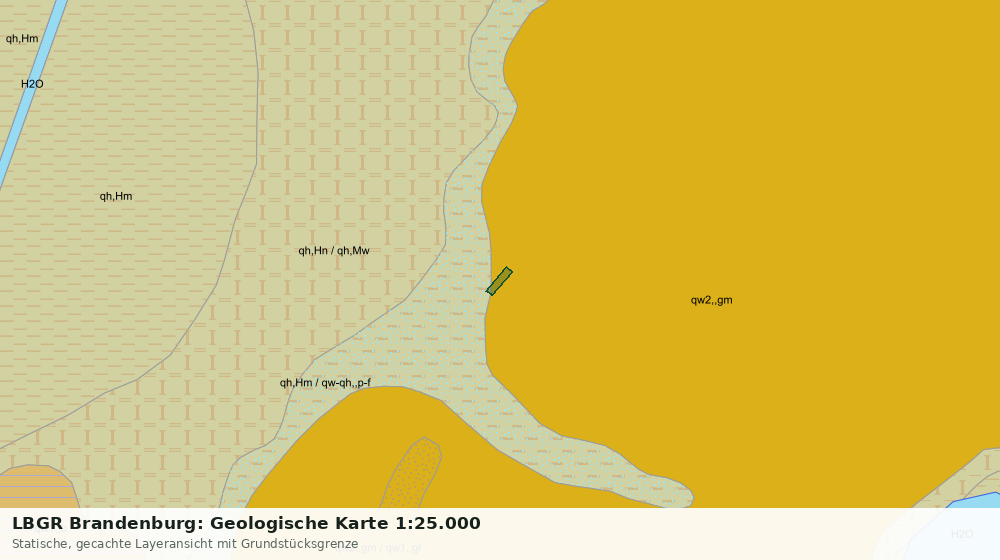Statische Kartenansicht: LBGR Brandenburg: Geologische Karte 1:25.000