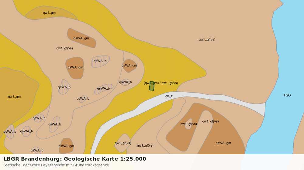 Statische Kartenansicht: LBGR Brandenburg: Geologische Karte 1:25.000