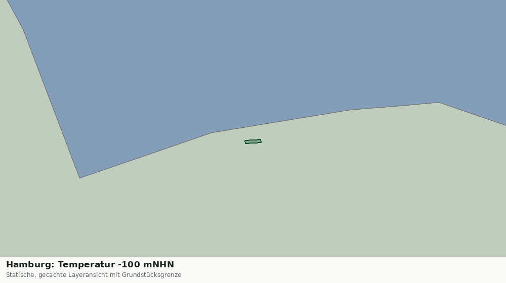 Statische Kartenansicht: Hamburg: Temperatur -100 mNHN