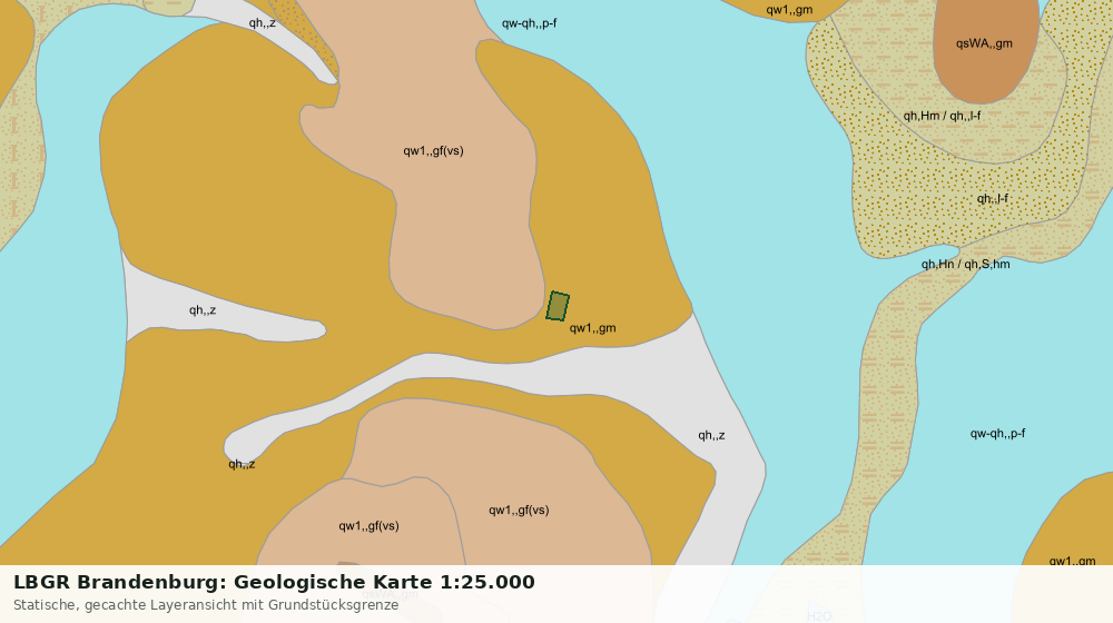 Statische Kartenansicht: LBGR Brandenburg: Geologische Karte 1:25.000