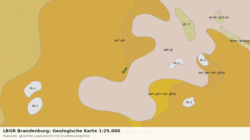 Statische Kartenansicht: LBGR Brandenburg: Geologische Karte 1:25.000