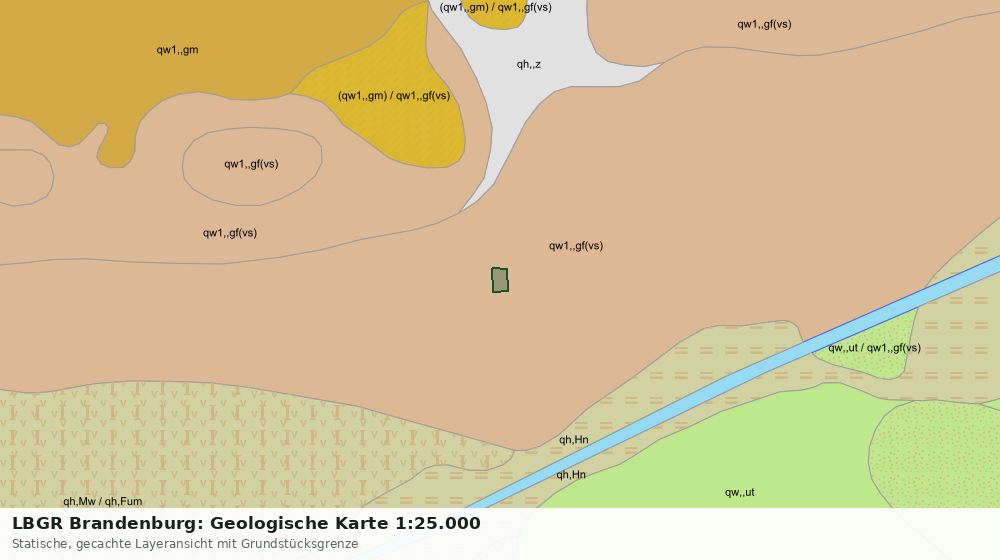 Statische Kartenansicht: LBGR Brandenburg: Geologische Karte 1:25.000