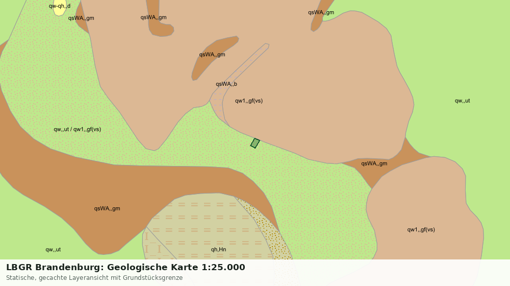 Statische Kartenansicht: LBGR Brandenburg: Geologische Karte 1:25.000