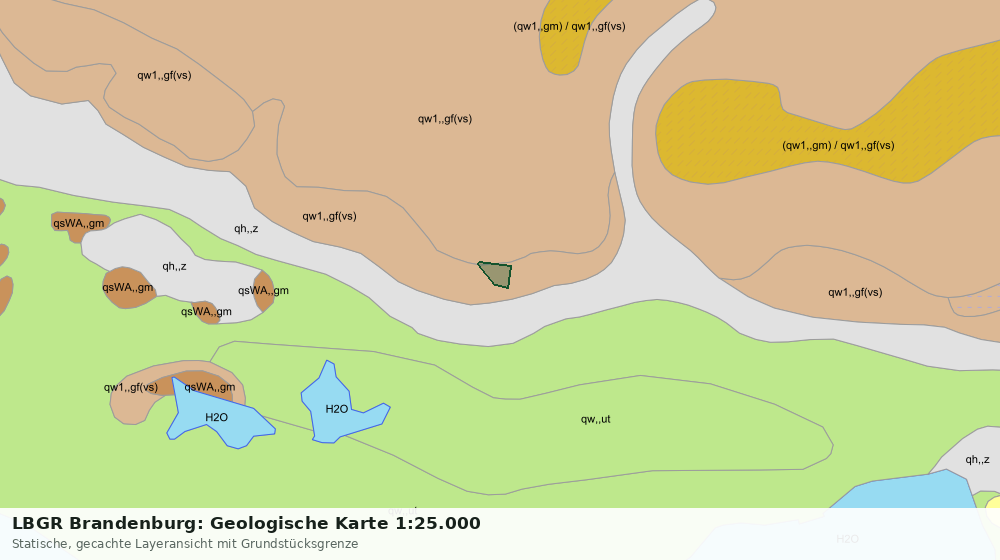 Statische Kartenansicht: LBGR Brandenburg: Geologische Karte 1:25.000