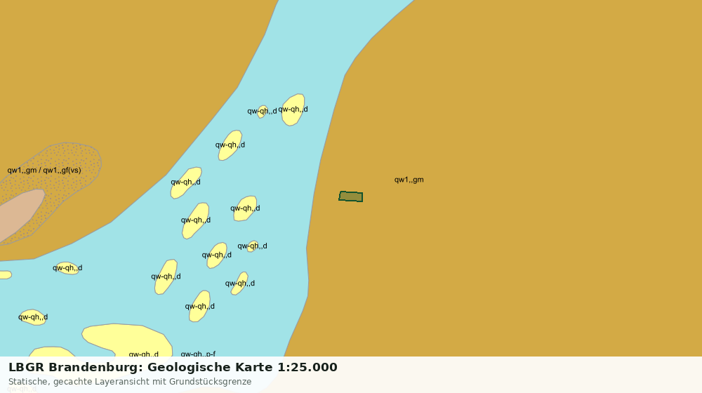 Statische Kartenansicht: LBGR Brandenburg: Geologische Karte 1:25.000
