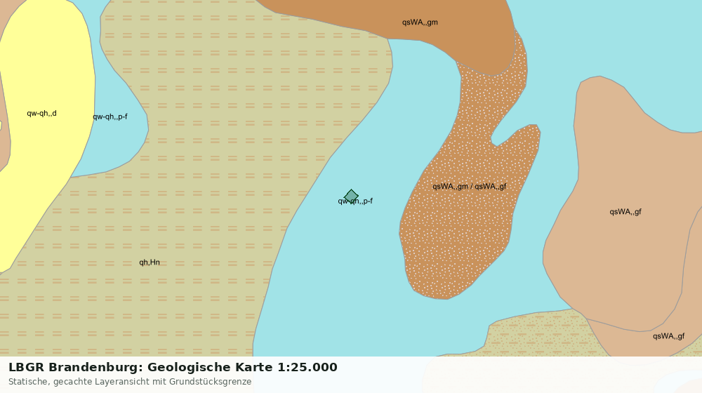 Statische Kartenansicht: LBGR Brandenburg: Geologische Karte 1:25.000