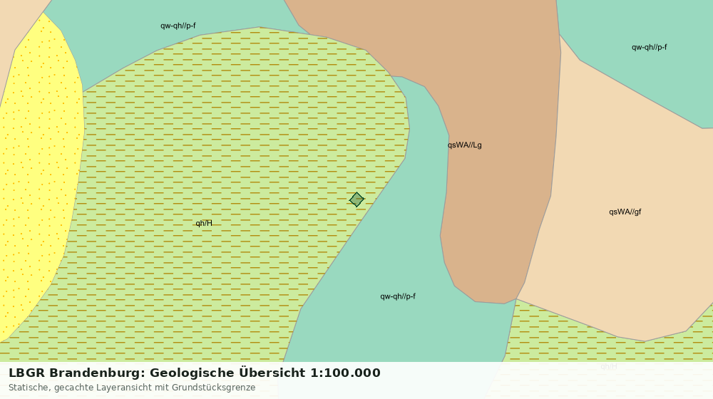 Statische Kartenansicht: LBGR Brandenburg: Geologische Übersicht 1:100.000