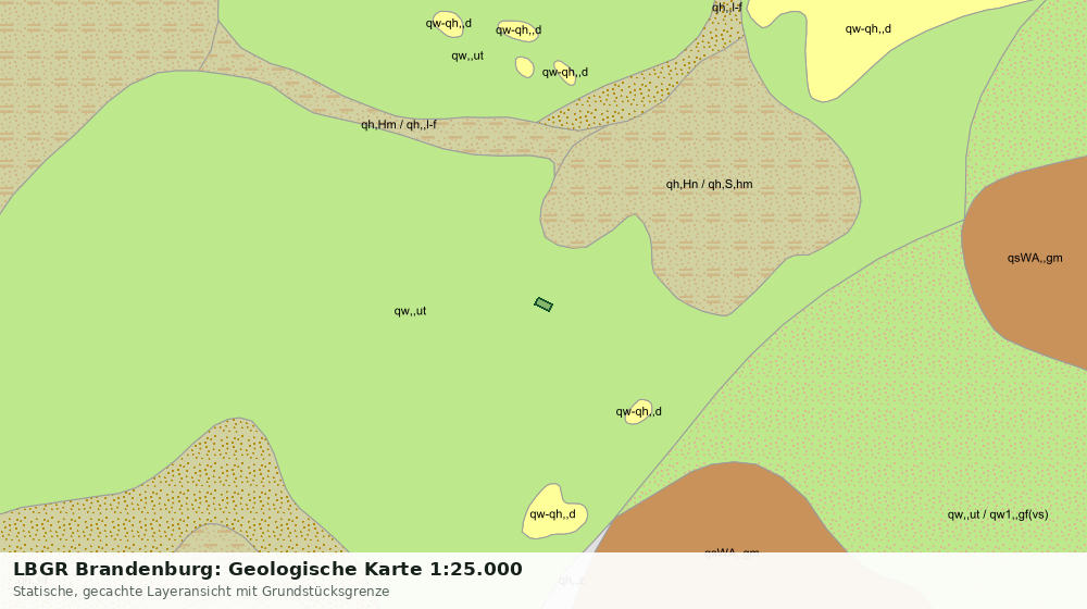 Statische Kartenansicht: LBGR Brandenburg: Geologische Karte 1:25.000