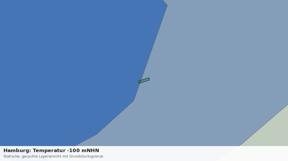 Statische Kartenansicht: Hamburg: Temperatur -100 mNHN