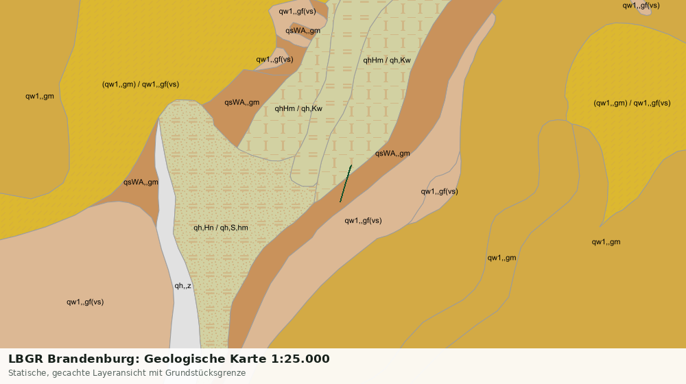 Statische Kartenansicht: LBGR Brandenburg: Geologische Karte 1:25.000