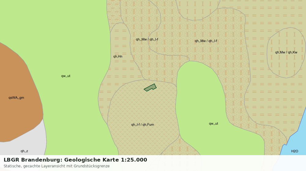 Statische Kartenansicht: LBGR Brandenburg: Geologische Karte 1:25.000