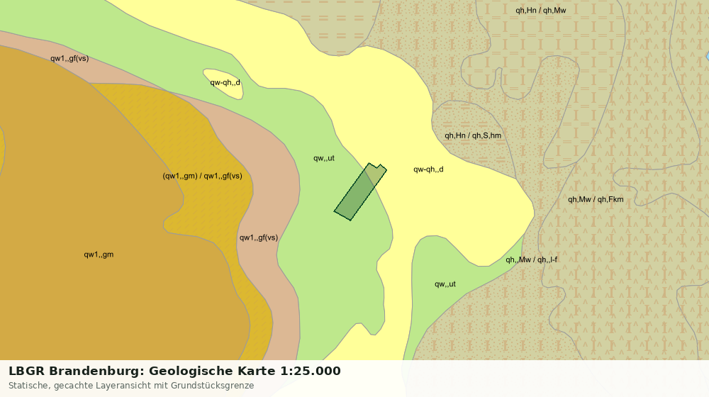 Statische Kartenansicht: LBGR Brandenburg: Geologische Karte 1:25.000