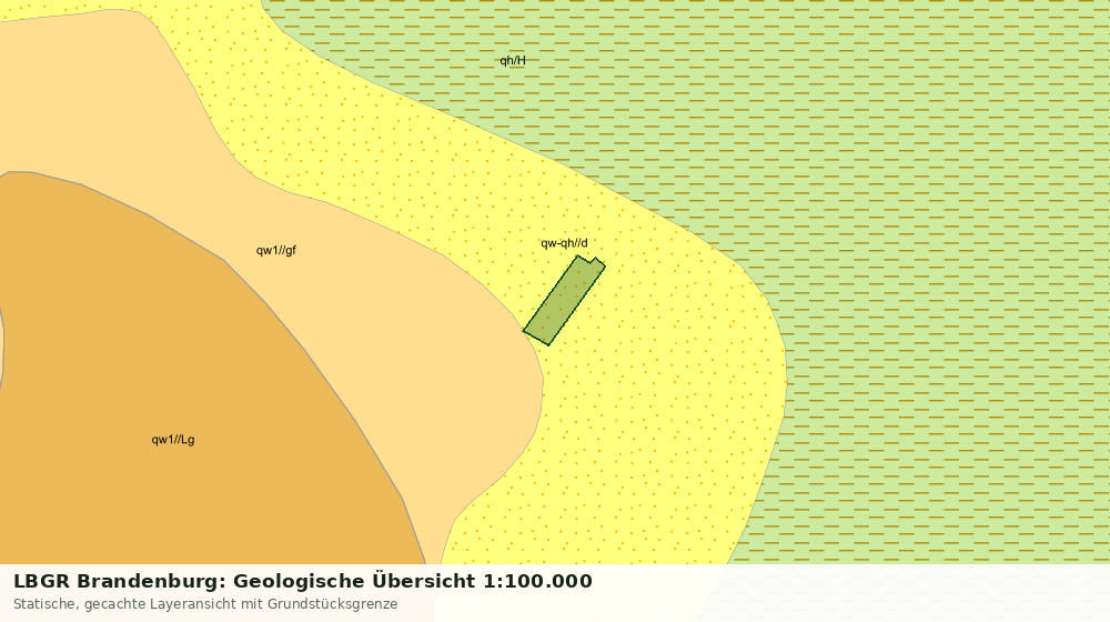 Statische Kartenansicht: LBGR Brandenburg: Geologische Übersicht 1:100.000