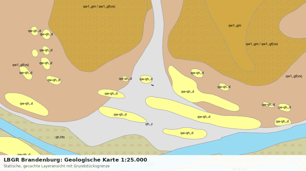 Statische Kartenansicht: LBGR Brandenburg: Geologische Karte 1:25.000