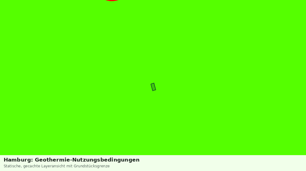 Statische Kartenansicht: Hamburg: Geothermie-Nutzungsbedingungen