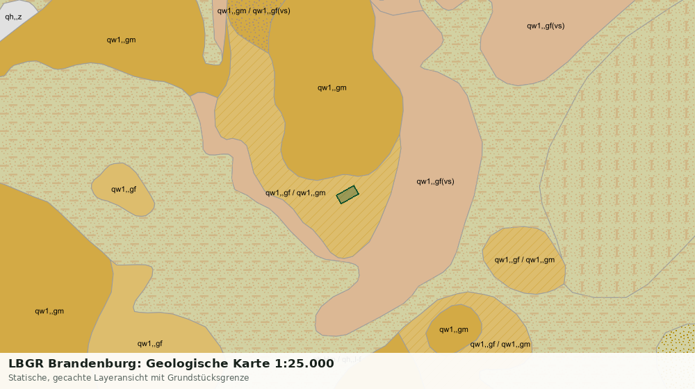 Statische Kartenansicht: LBGR Brandenburg: Geologische Karte 1:25.000