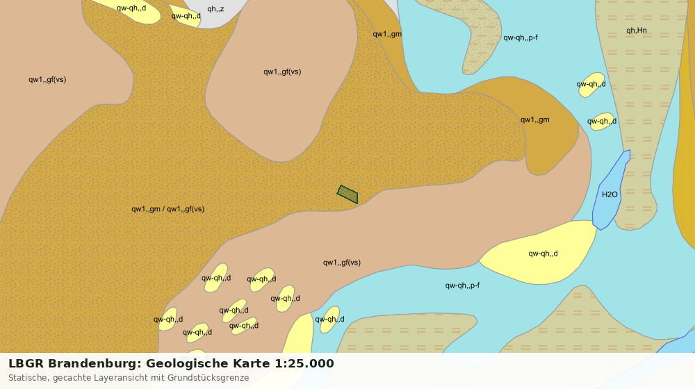 Statische Kartenansicht: LBGR Brandenburg: Geologische Karte 1:25.000