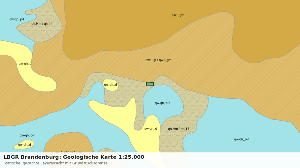 Statische Kartenansicht: LBGR Brandenburg: Geologische Karte 1:25.000