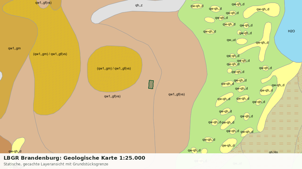 Statische Kartenansicht: LBGR Brandenburg: Geologische Karte 1:25.000