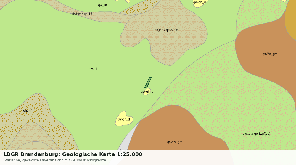 Statische Kartenansicht: LBGR Brandenburg: Geologische Karte 1:25.000