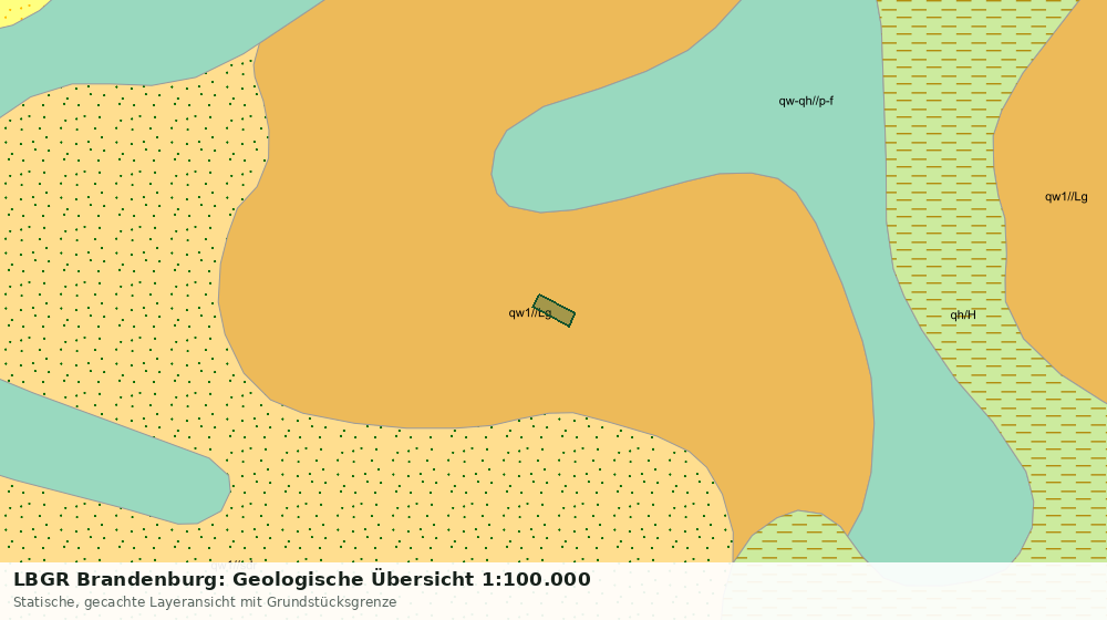 Statische Kartenansicht: LBGR Brandenburg: Geologische Übersicht 1:100.000