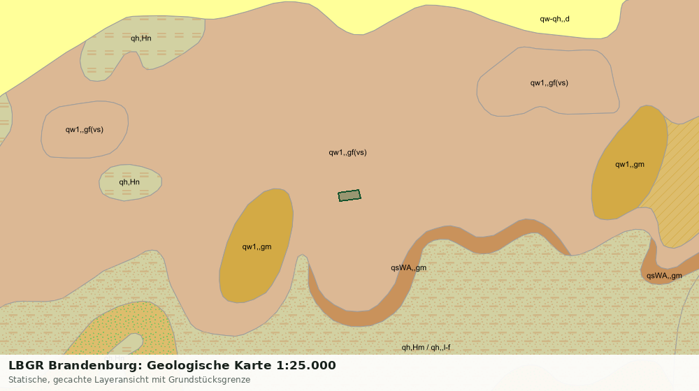 Statische Kartenansicht: LBGR Brandenburg: Geologische Karte 1:25.000
