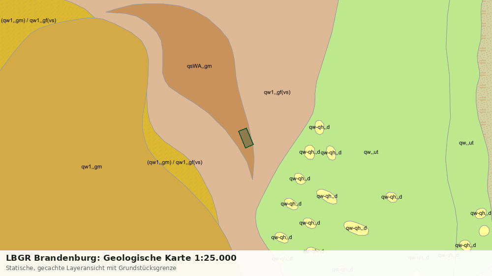 Statische Kartenansicht: LBGR Brandenburg: Geologische Karte 1:25.000