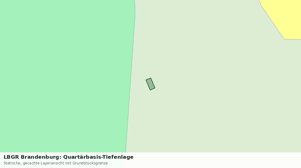 Statische Kartenansicht: LBGR Brandenburg: Quartärbasis-Tiefenlage