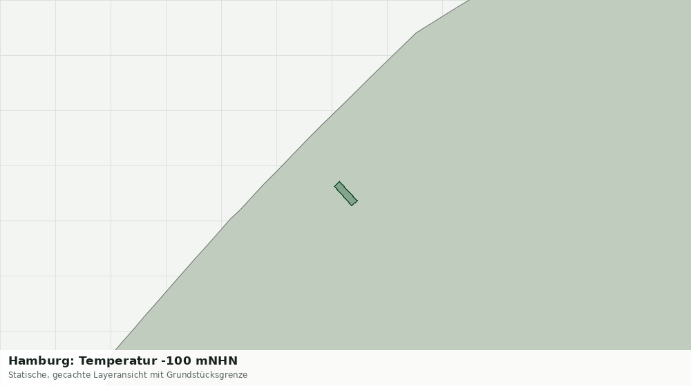 Statische Kartenansicht: Hamburg: Temperatur -100 mNHN