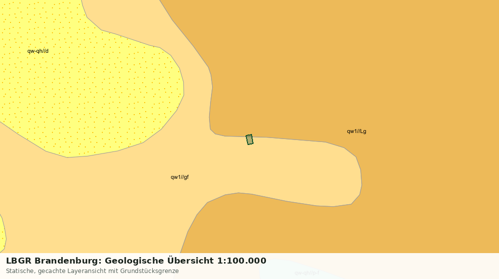 Statische Kartenansicht: LBGR Brandenburg: Geologische Übersicht 1:100.000