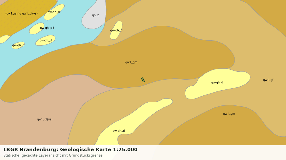 Statische Kartenansicht: LBGR Brandenburg: Geologische Karte 1:25.000