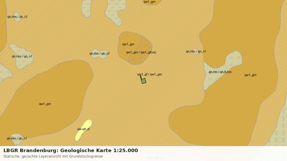 Statische Kartenansicht: LBGR Brandenburg: Geologische Karte 1:25.000