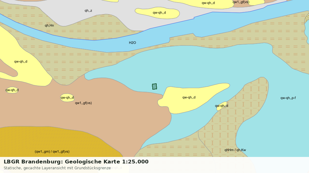 Statische Kartenansicht: LBGR Brandenburg: Geologische Karte 1:25.000