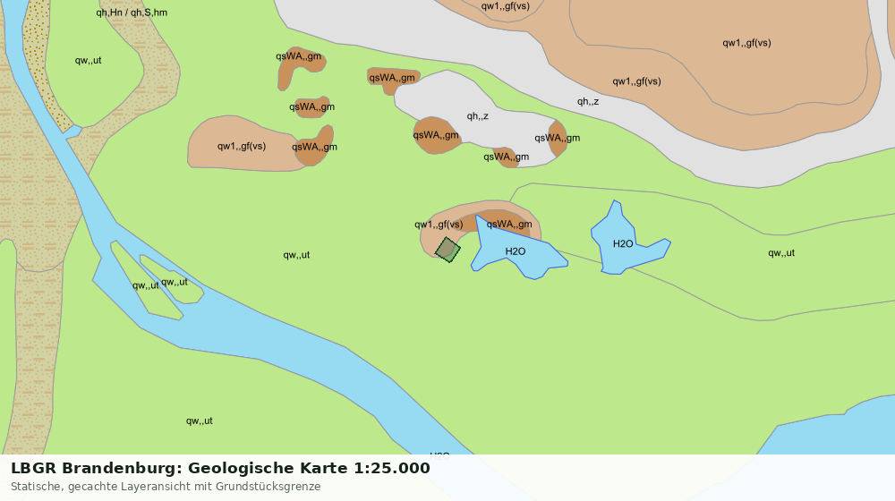 Statische Kartenansicht: LBGR Brandenburg: Geologische Karte 1:25.000