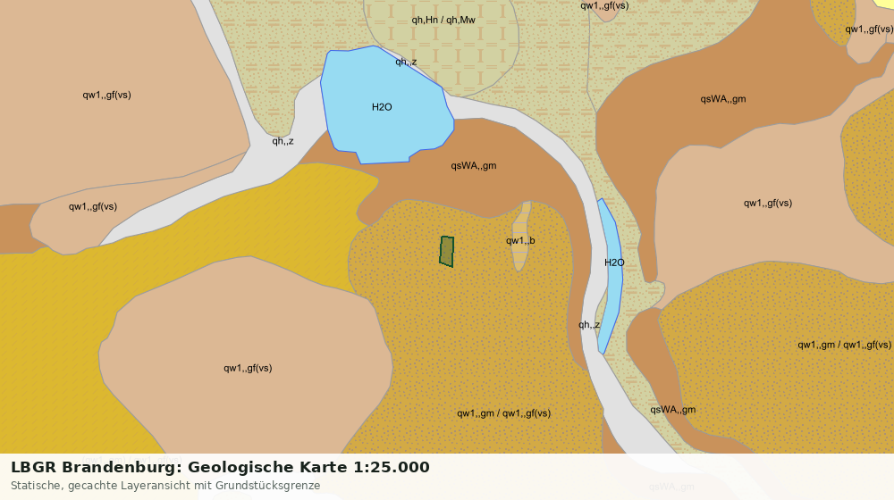 Statische Kartenansicht: LBGR Brandenburg: Geologische Karte 1:25.000